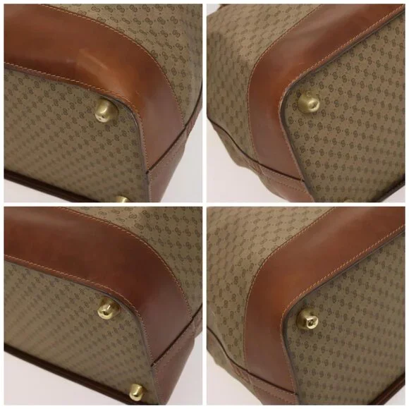 GUCCI Micro GG Supreme Boston Bag PVC Beige Gold - Picture 16 of 16